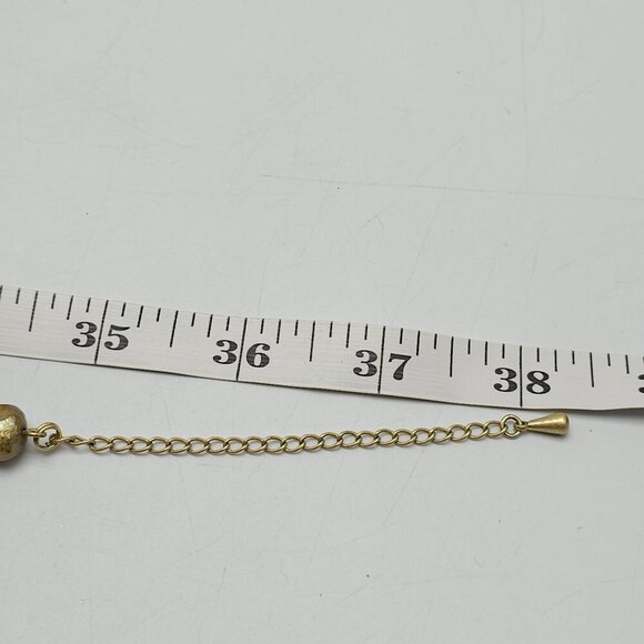 Gold Tone Ciprani Necklace Mixed Beads Geometric Shapes By Lia Sophia 37 Inches - Picture 6 of 6